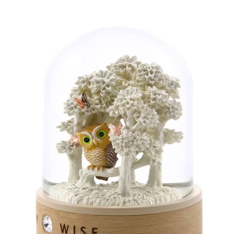心靈守護神- Stay wise 玻璃罩擺件生日情人聖誕交換彌月貓頭鷹