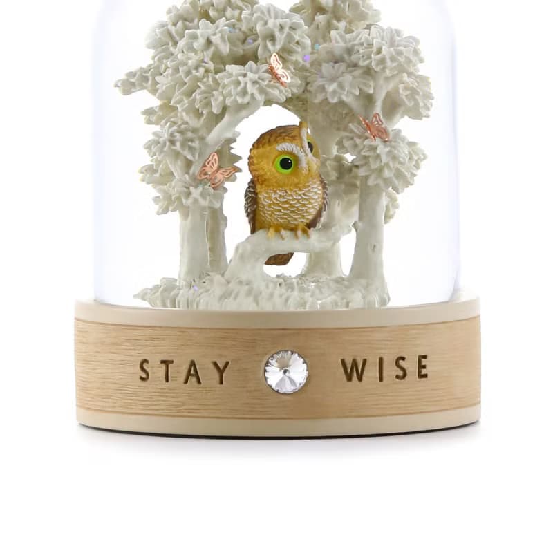 心靈守護神- Stay wise 玻璃罩擺件生日情人聖誕交換彌月貓頭鷹