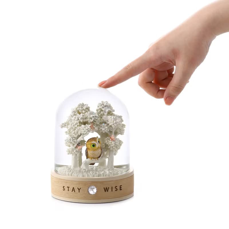 心靈守護神- Stay wise 玻璃罩擺件生日情人聖誕交換彌月貓頭鷹