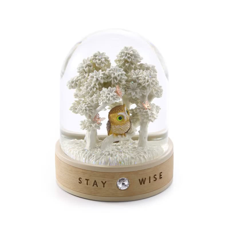心靈守護神- Stay wise 玻璃罩擺件生日情人聖誕交換彌月貓頭鷹