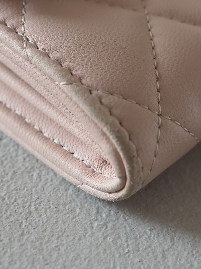 CHANEL シャネル バイカラー ロング ウォレット 長財布 ピンク ボルドー ヴィンテージ