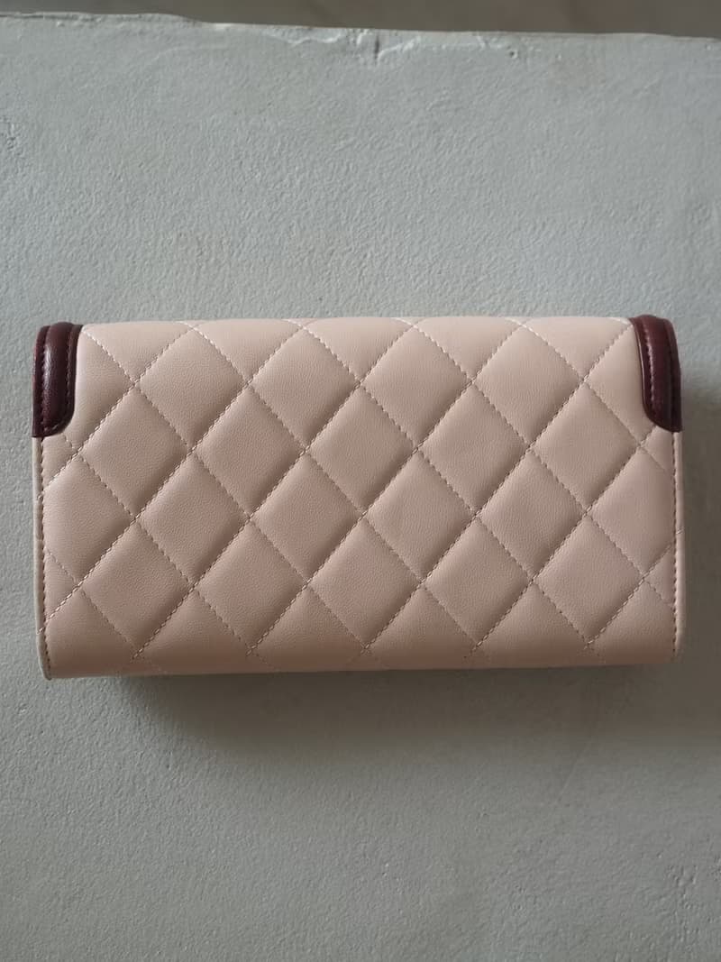 CHANEL シャネル バイカラー ロング ウォレット 長財布 ピンク ボルドー ヴィンテージ
