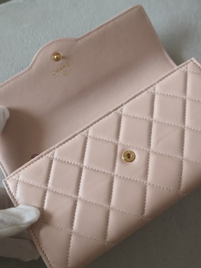 CHANEL シャネル バイカラー ロング ウォレット 長財布 ピンク ボルドー ヴィンテージ