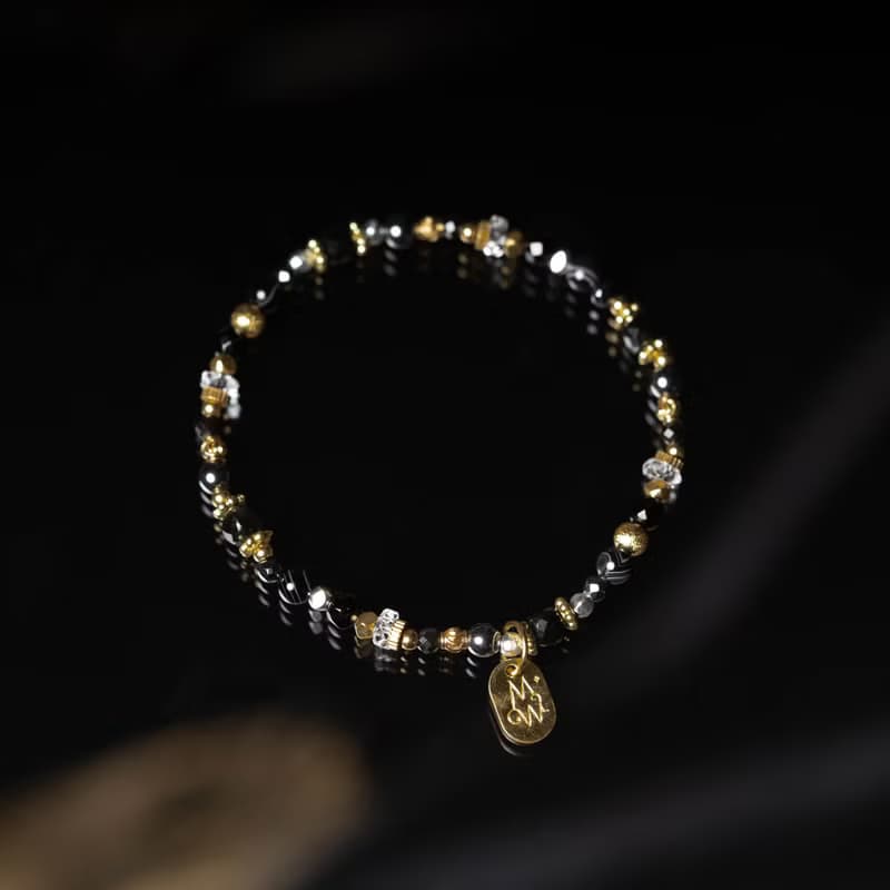 影 l 白水晶黑曜石天眼珠手鍊 C1693