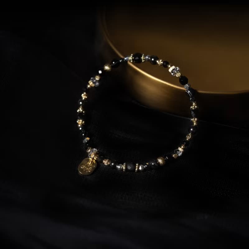 影 l 白水晶黑曜石天眼珠手鍊 C1693