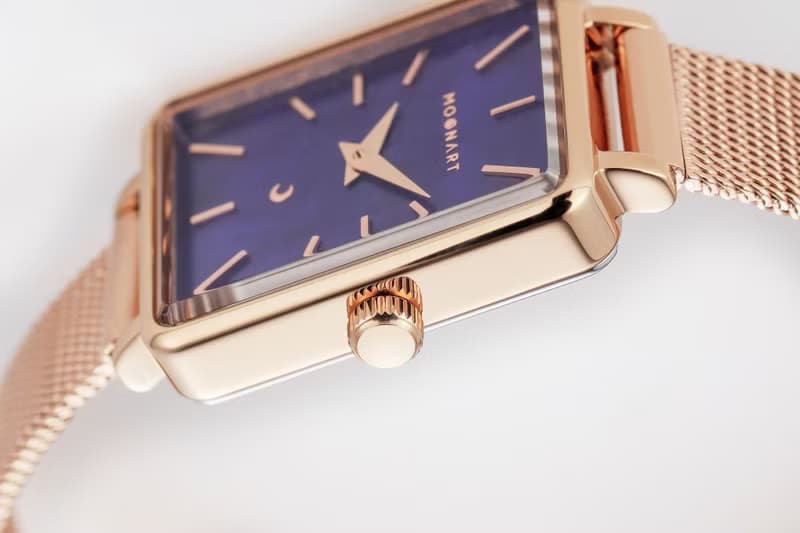 【MOONART】方型手錶 藝月系列-紫雨+ 女裝手錶 珍珠貝藝術手錶