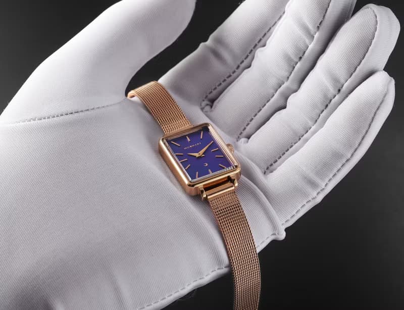 【MOONART】方型手錶 藝月系列-紫雨+ 女裝手錶 珍珠貝藝術手錶