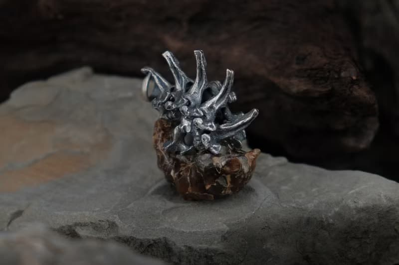 【山骸紀】遠古的見證—多維爾菊石項鍊