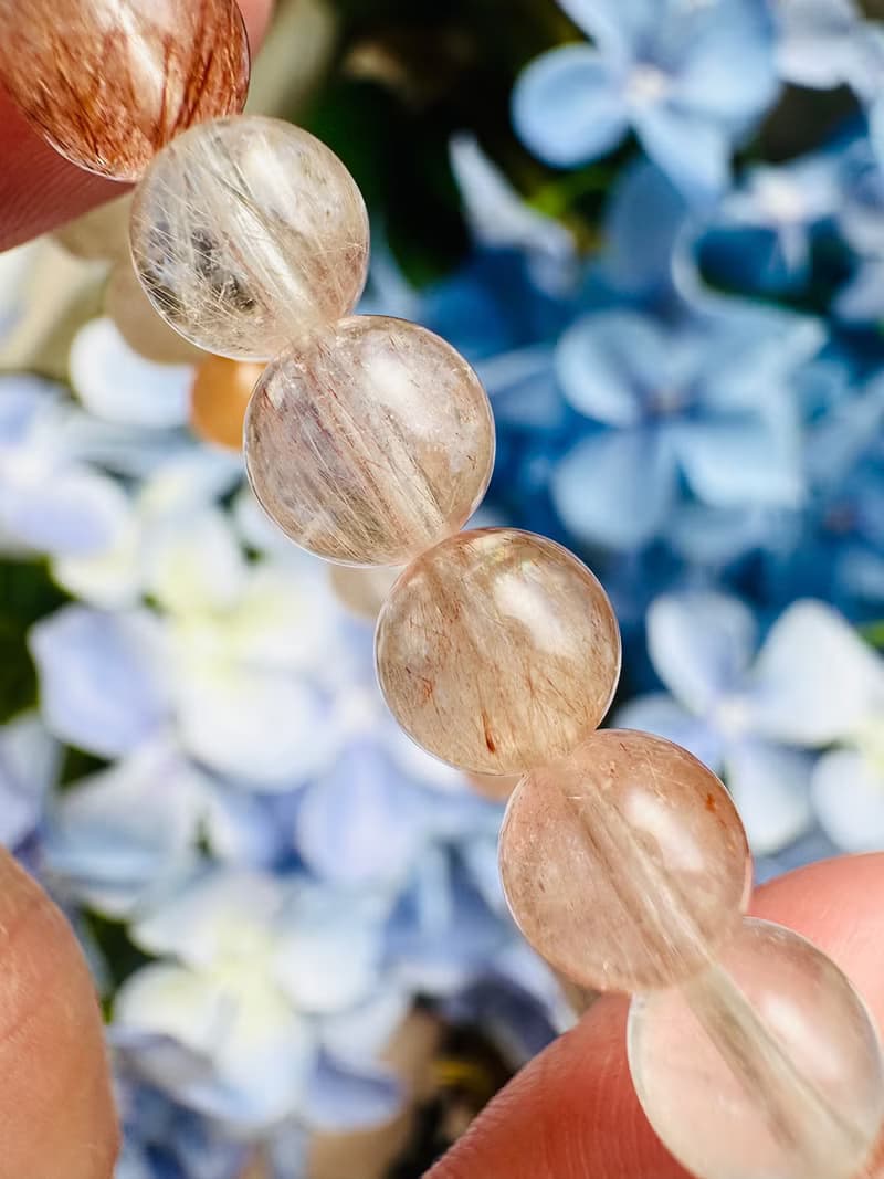 小精品拉絲氣質彩兔毛水晶6.3-6.6mm10.69g細絲星閃氣質首選