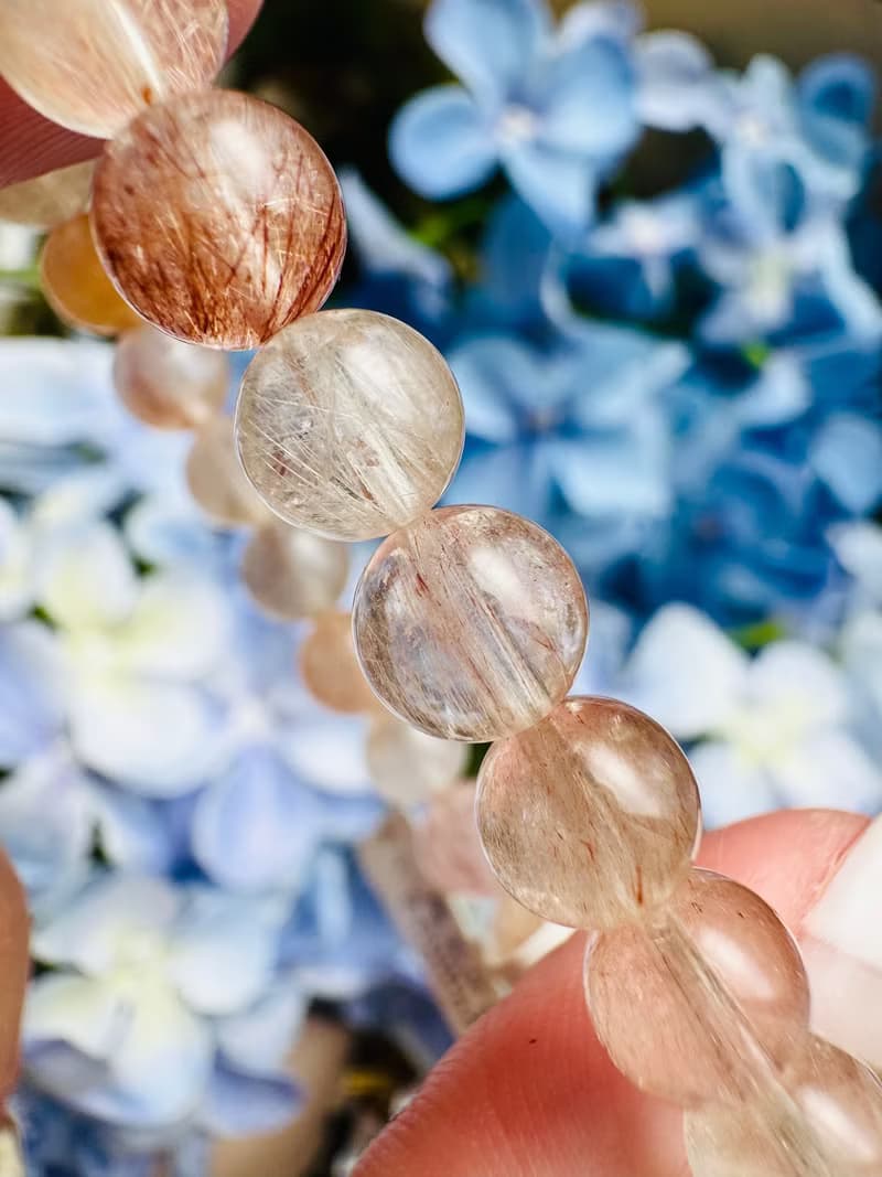 小精品拉絲氣質彩兔毛水晶6.3-6.6mm10.69g細絲星閃氣質首選