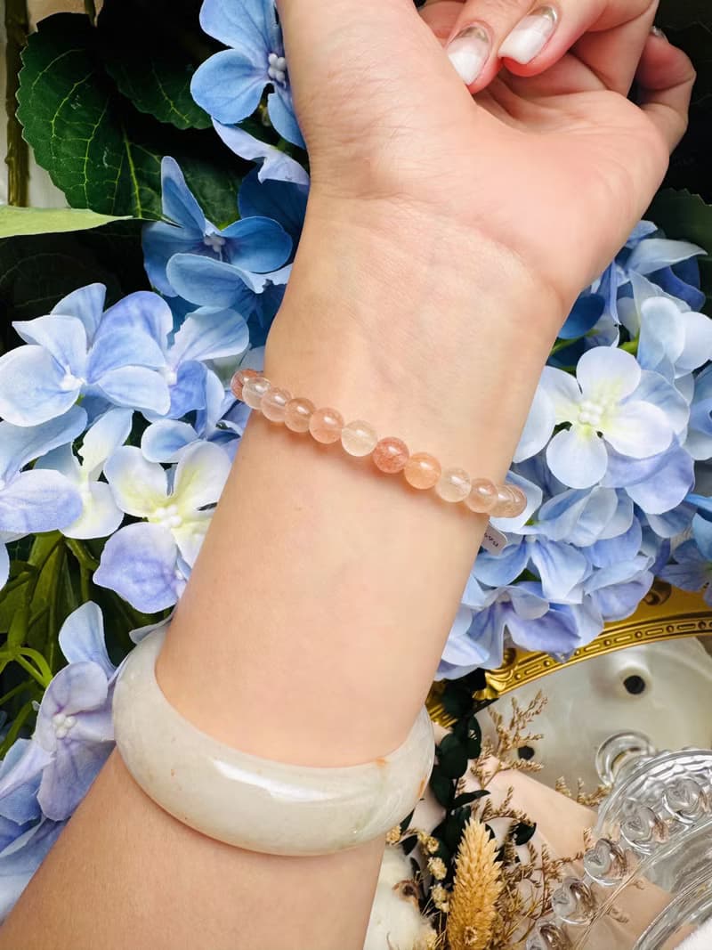 小精品拉絲氣質彩兔毛水晶6.3-6.6mm10.69g細絲星閃氣質首選