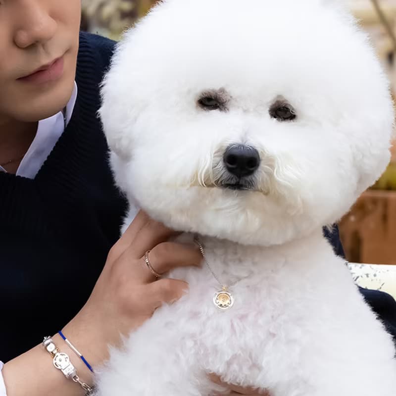 TIME SCREW COGWHEEL COIN PET NECKLACE