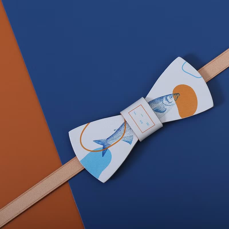 NoMatch不合設計牛皮手工魚復古領結bowtie