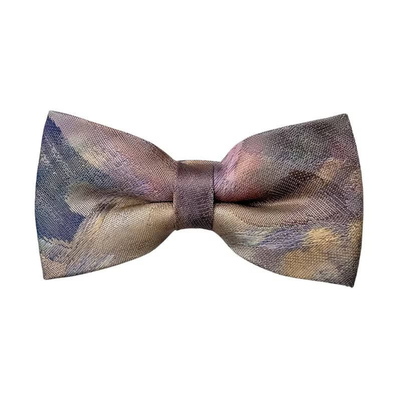 刷色水彩紅藍紫領結