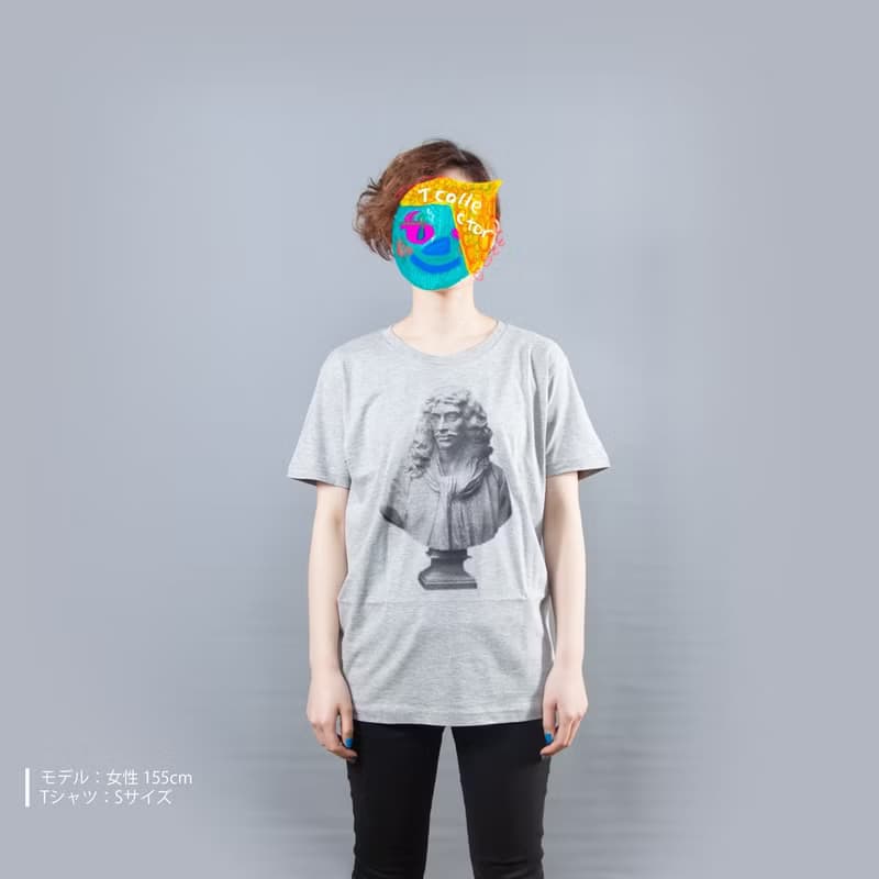 美大生へのギフトに。石膏 モリエール Tシャツ　ユニセックスS〜XLサイズ、レディースS〜Lサイズ　Tcollector