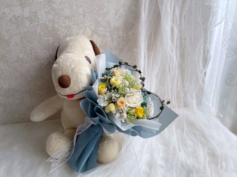 浪漫愛心花束|永生花束|花束包裝|