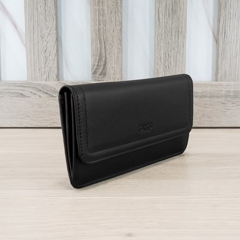 納帕12卡1照翻蓋薄款牛皮長夾4120(黑色)