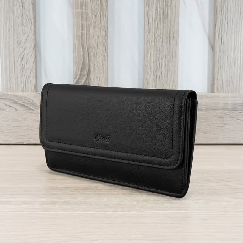 納帕12卡1照翻蓋薄款牛皮長夾4120(黑色)