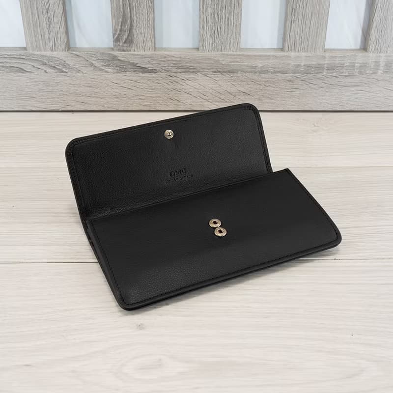 納帕12卡1照翻蓋薄款牛皮長夾4120(黑色)