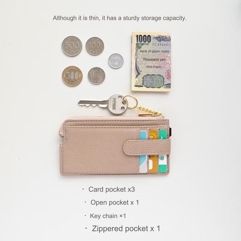 フラグメントケース 【 simple アニマル ステッチ ワッペン 】 ミニ財布 薄型 コンパクト財布 ミニウォレット 小さい財布 長財布 A280I