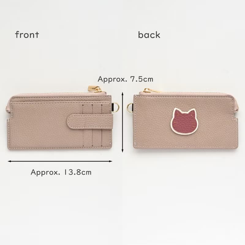 フラグメントケース 【 simple アニマル ステッチ ワッペン 】 ミニ財布 薄型 コンパクト財布 ミニウォレット 小さい財布 長財布 A280I
