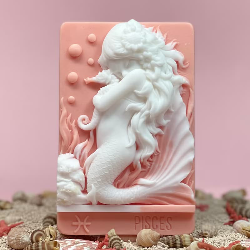 美人魚系列 12星座之雙魚座  手工皂 專為禮贈設計搭配精美包裝
