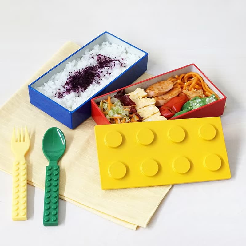 P:BLOCK トリオブロック 2段 弁当箱 480ml 保冷剤 お箸付き 電子レンジ対応 食洗機対応 軽量 職人が仕上げた一品 子供 ギフト 日本製