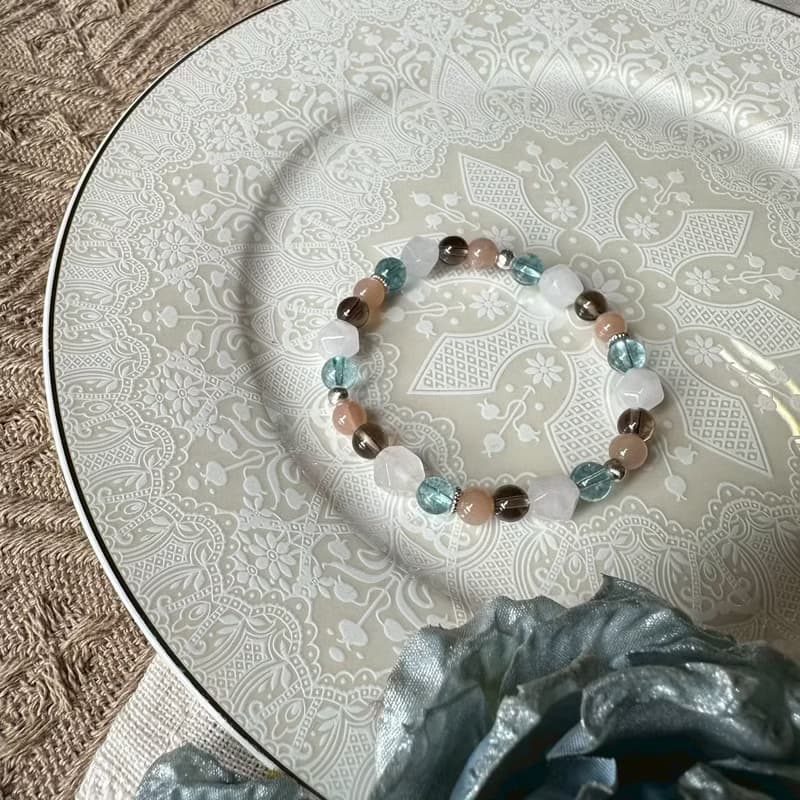 安定性情桃花彈性手鍊