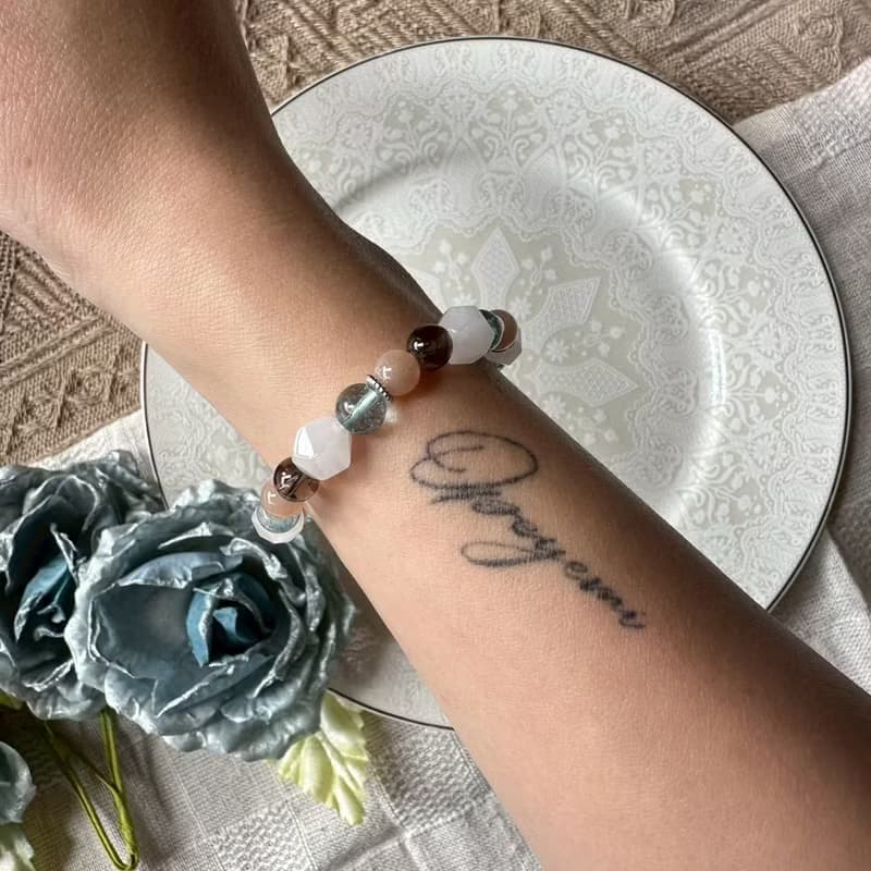 安定性情桃花彈性手鍊