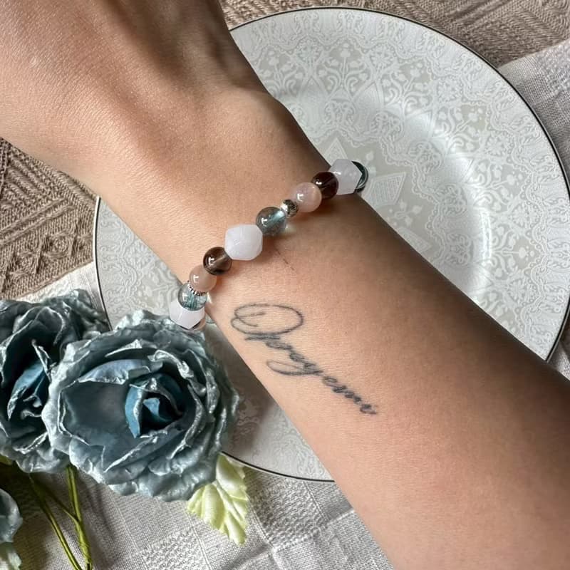 安定性情桃花彈性手鍊