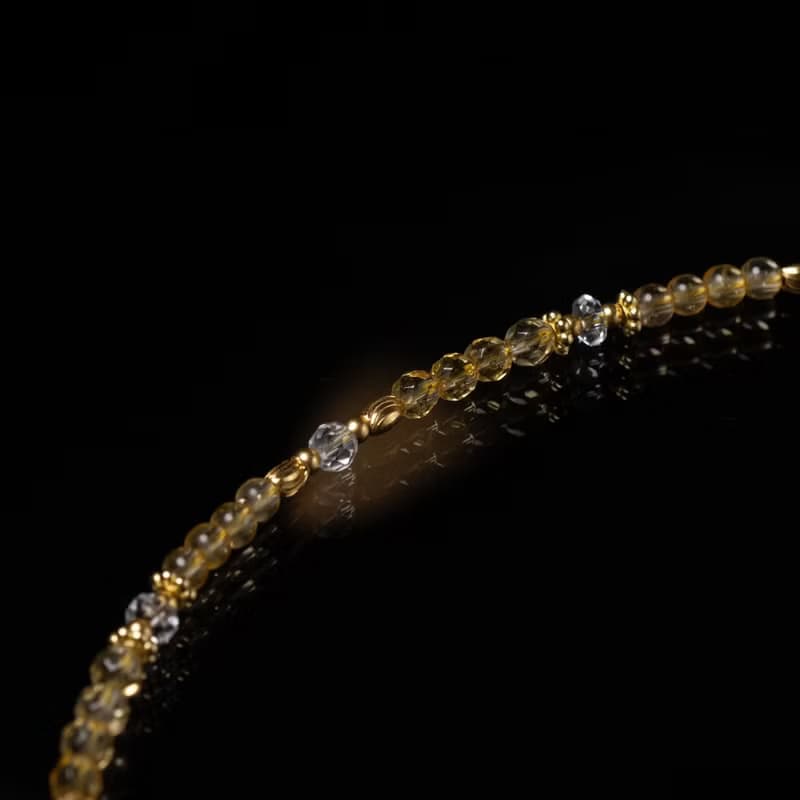 愛的榜樣 l 白水晶黃水晶項鍊 N0037