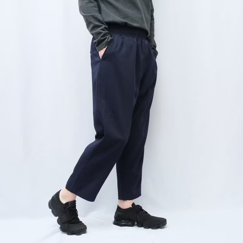 KAIKAI - ReBorn - 垂墜錐形九分褲 - 深邃藍