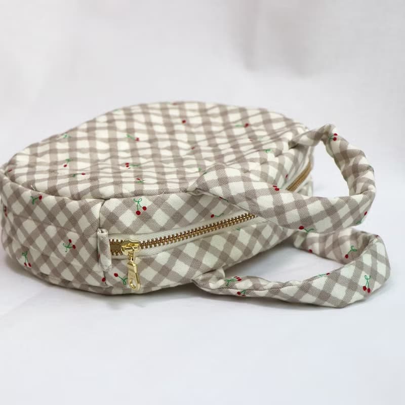 母親節活動【 MY HANDMADE 】格紋袖珍小提包 l 日本棉布、帆布 l