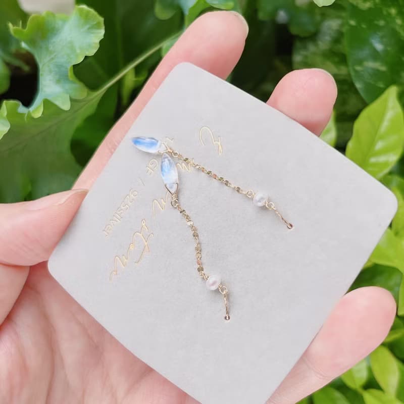 提升直覺 平靜心靈 印第安鷹羽戰冠 月光石耳鍊