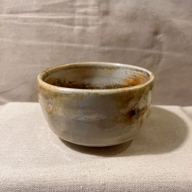 純手捏柴燒絞泥茶碗  / 小平凡手作