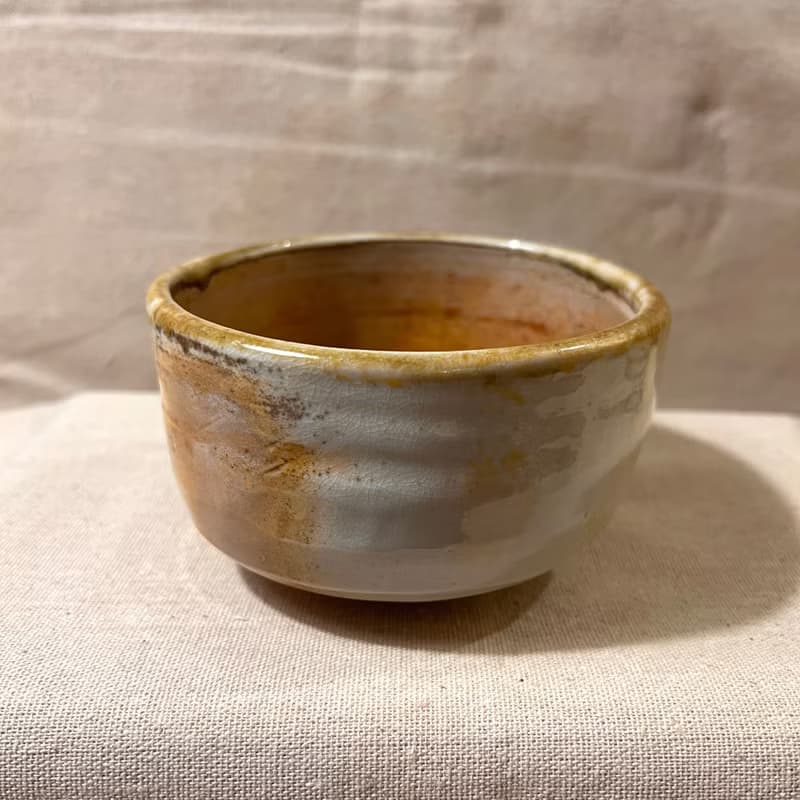 純手捏柴燒絞泥茶碗  / 小平凡手作