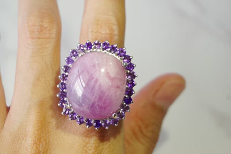 Natural Ruby 58 Cts Ring Sterling Silver 925 With Whitegold Plated 9 US.