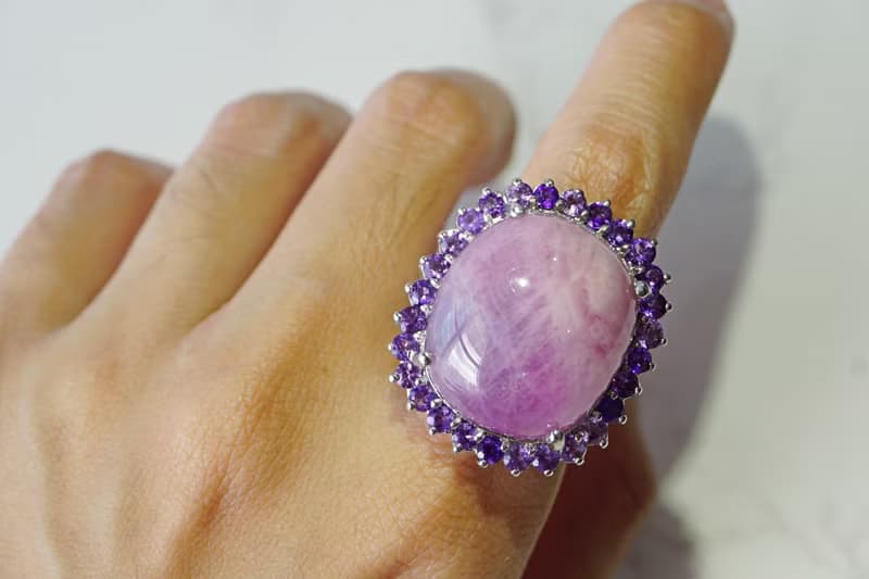 Natural Ruby 58 Cts Ring Sterling Silver 925 With Whitegold Plated 9 US.