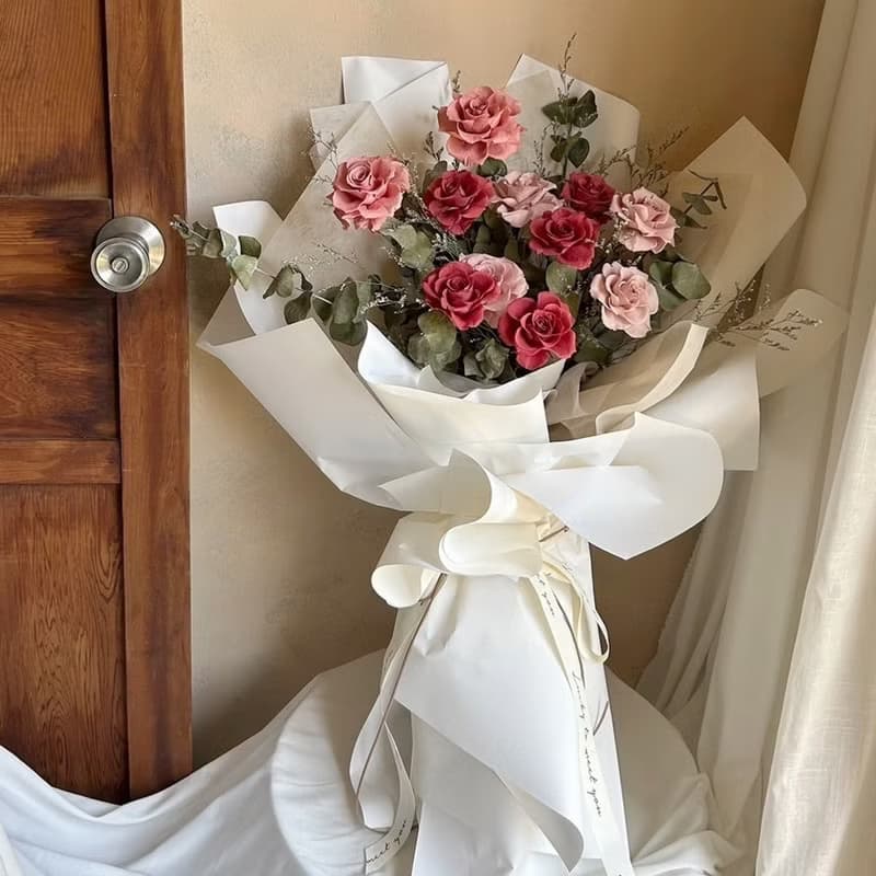 【遇見恆久】深情承諾11朵永生玫瑰大花束 限自取