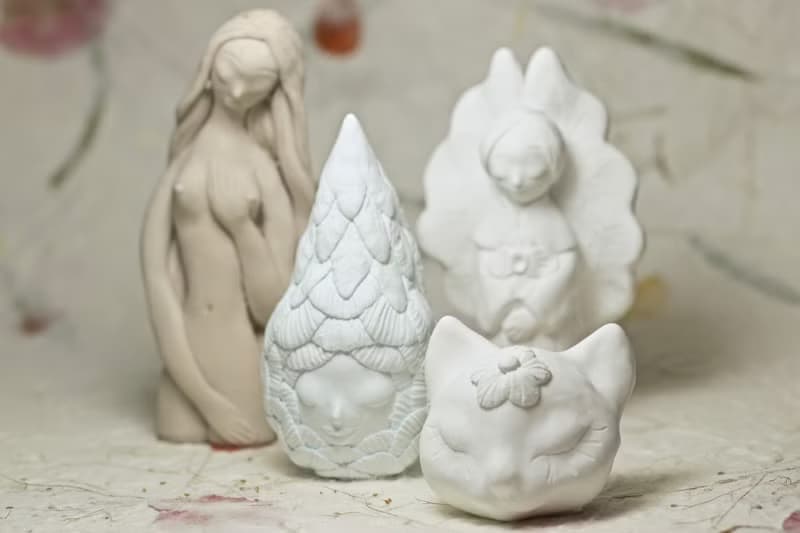 素之冬天的植物 藝術小雕塑擺件