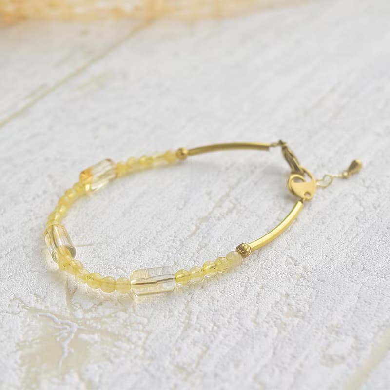 漁夫和他的妻子│鈦金 黃水晶 銅 手鍊