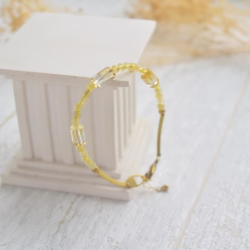 漁夫和他的妻子│鈦金 黃水晶 銅 手鍊