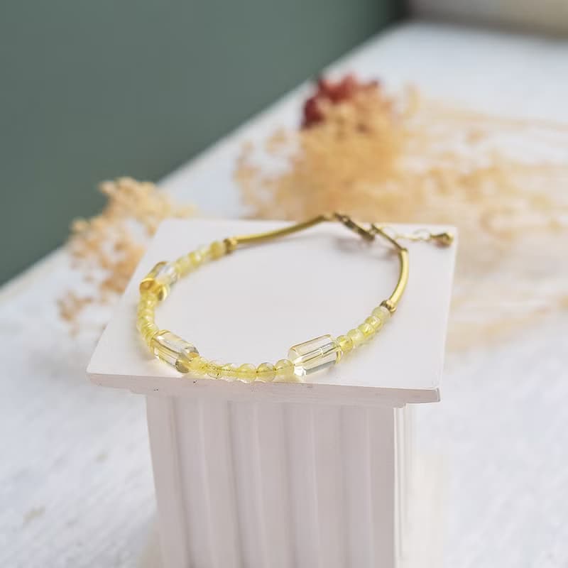 漁夫和他的妻子│鈦金 黃水晶 銅 手鍊