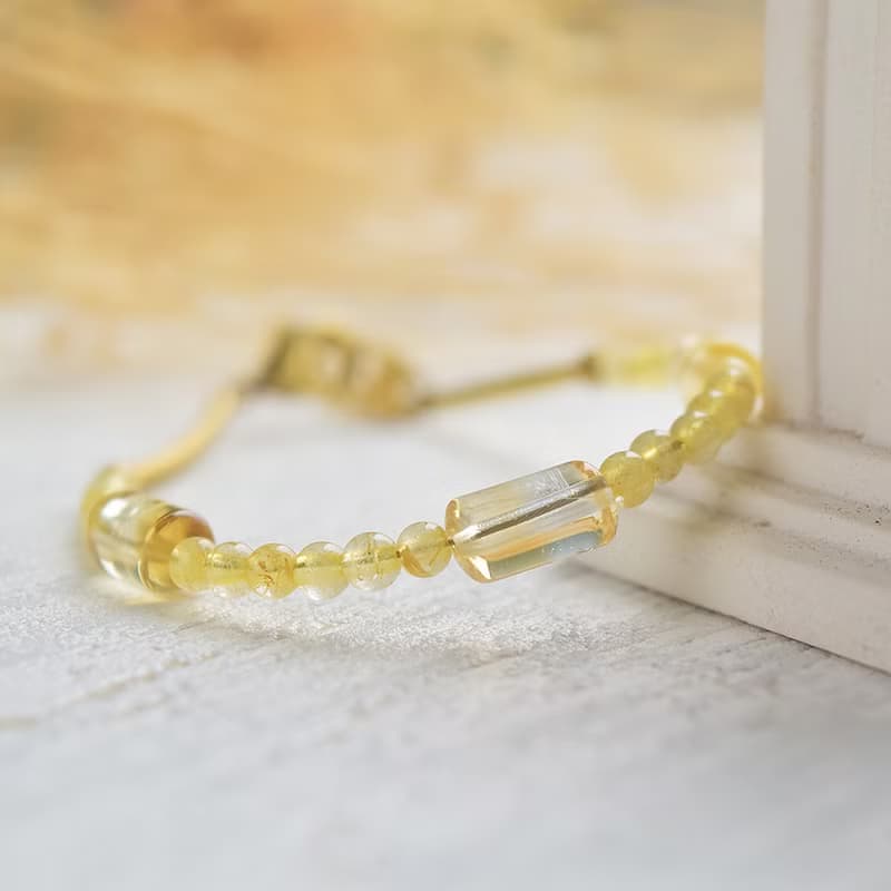 漁夫和他的妻子│鈦金 黃水晶 銅 手鍊