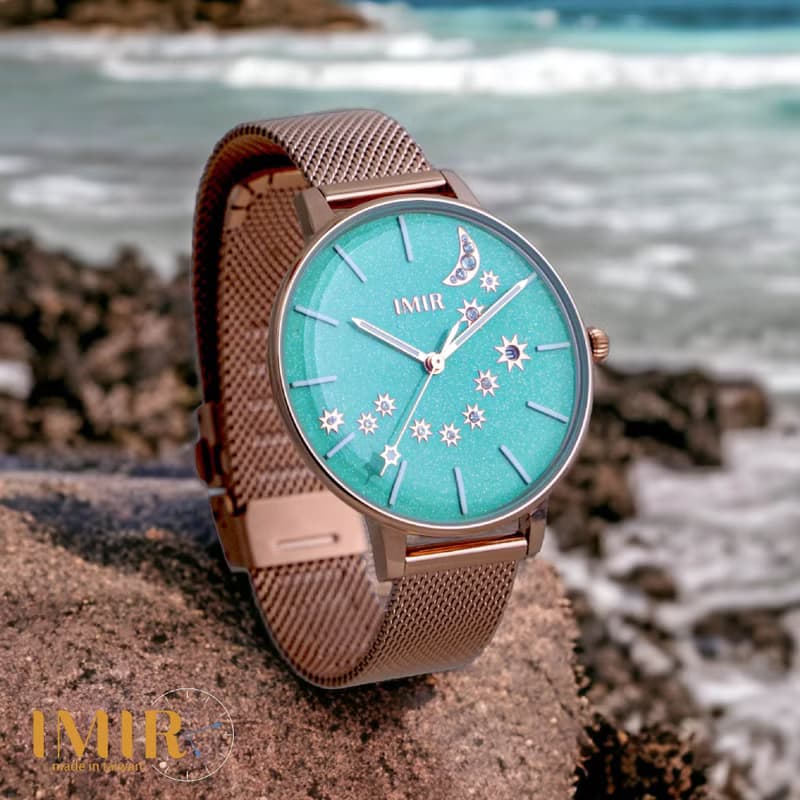 IMIR 小夜曲|湖水藍 玫瑰金殼