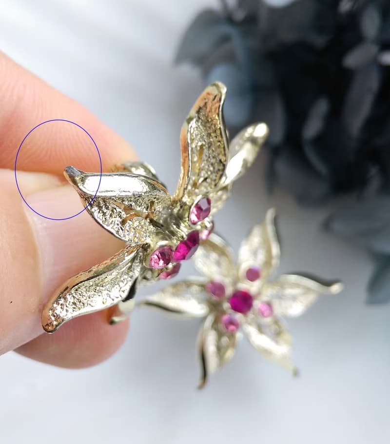 Vintage Jewelry SARAH COV  Fashion Flower 夾式耳環