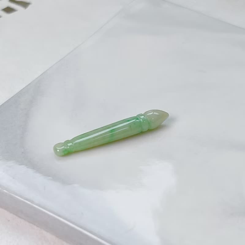 【願‧學業進步】三彩翡翠文昌筆 | 天然A貨翡翠 |  送禮