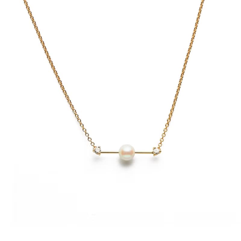 雙箭珍珠項鍊 925純銀厚鍍18K金 Arrowl Necklace