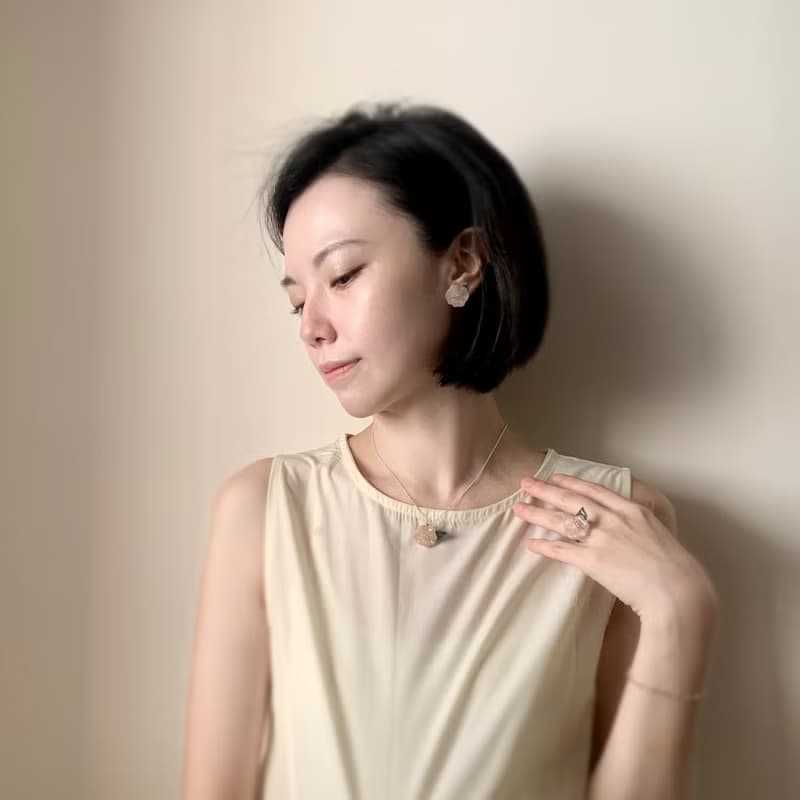 椿花 項鍊 戒指 樹脂 組合 銀飾 禮盒 禮物 生日 花 情人節