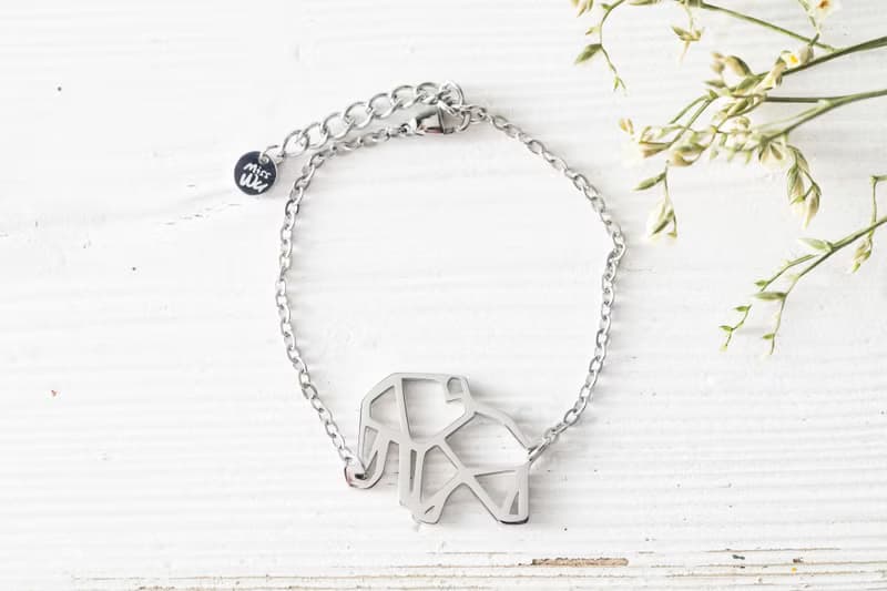 抗敏醫療鋼 幾何手鍊系列-大象